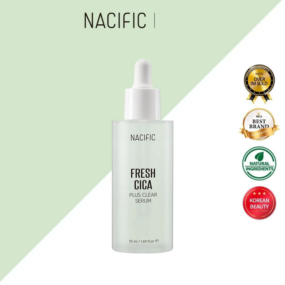 Nacido Fresh Cica Plus Clear Serum 50Ml Crema Viso Lenisce La Pelle Sensibile Centella Asiatica Riparazione Arrossamento Secchezza