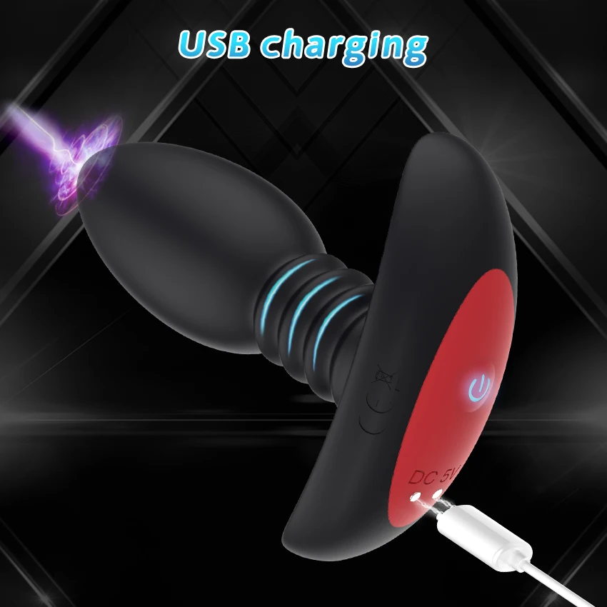 Vibratore anale per uomo e donna gay, telecomando senza fili, vibratore telescopico rotante, dildo, prostata M_voghion.com