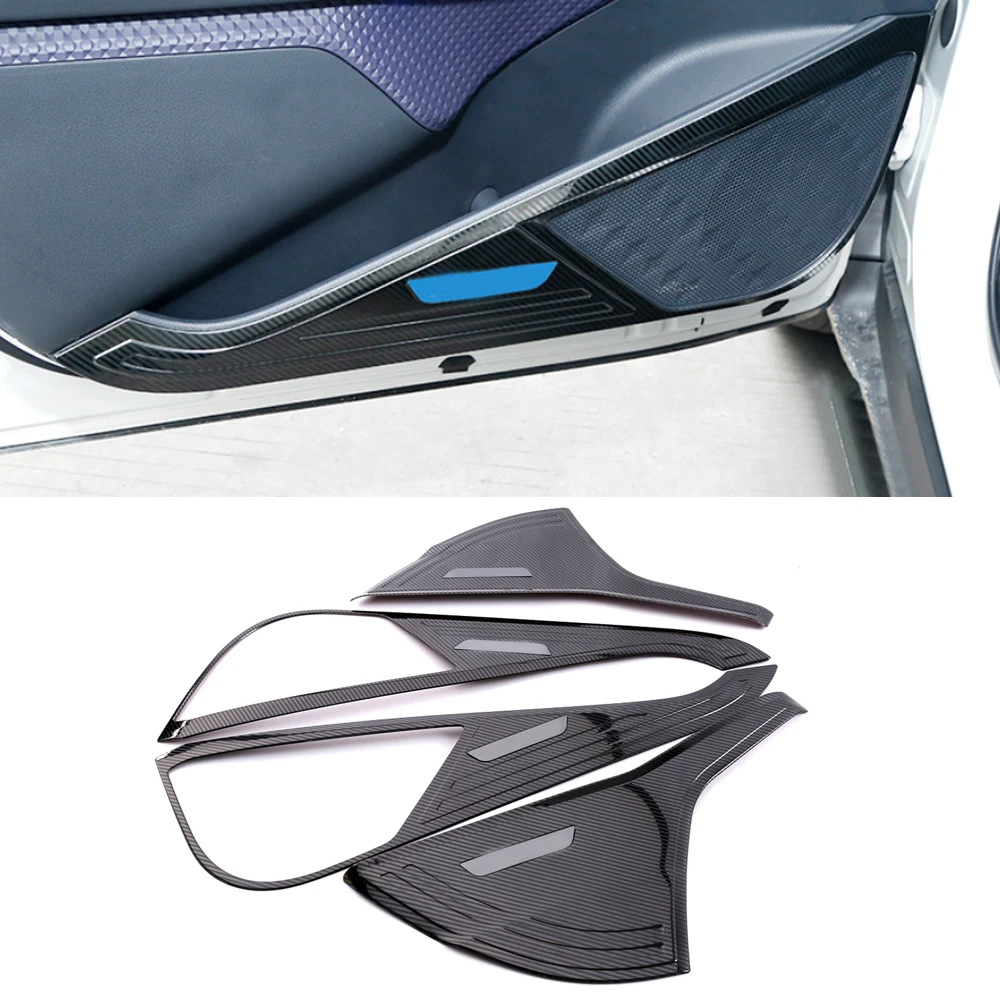 

For Toyota C-HR AX10 2018-2022 Car Accessories Stainless Inner Door Anti-kick Pad Cover Trim Frame Interior Decoration Moulding