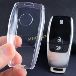 Black Transparent Key Fob Case Cover Holder Keychain (1x Key Case (Clear))