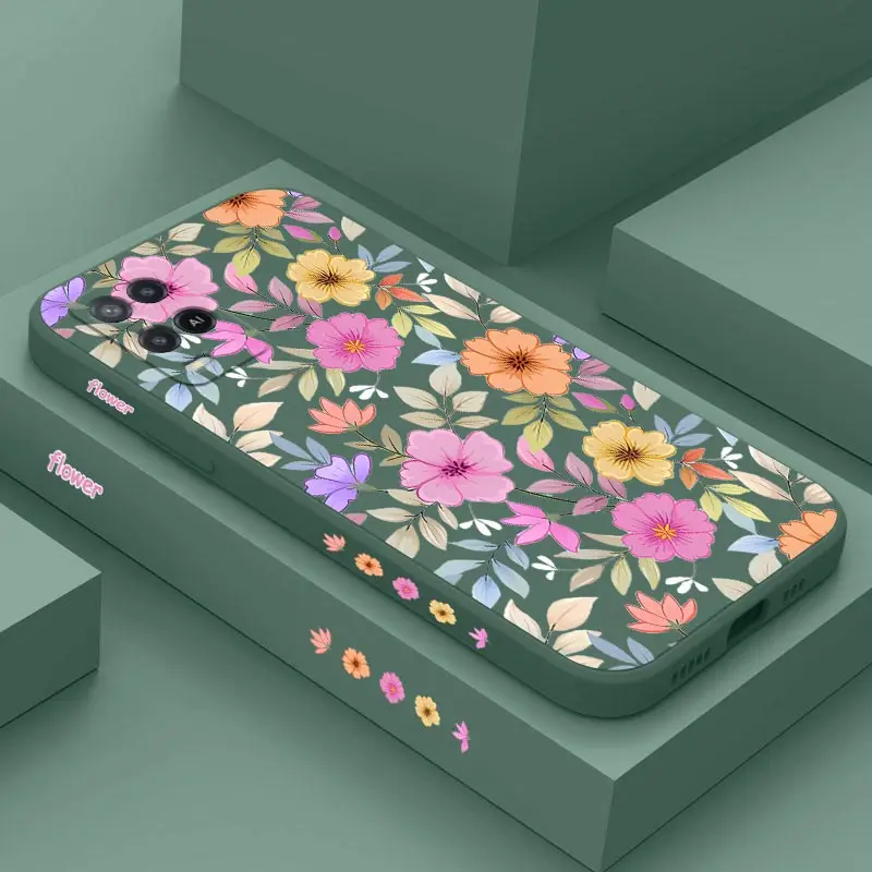 Colorful Flower Silicone Phone Case Cover