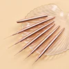 7/9/11/15/20mm Rose gold Nail Liner Brush French Stripe Painting Tools Nail Drawing Pen 3