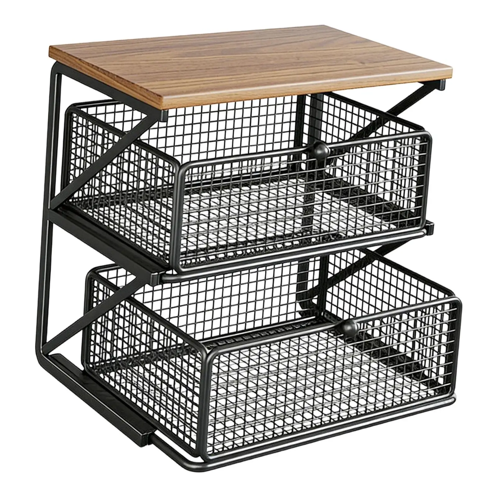 Kitchen Counter Shelf Organizer Ironwood Drawer Storage Rack Coffee Accessories Station for Room and Pantry Kitchen Counter Shelf Organizer Ironwood Drawer Storage Rack Coffee Accessories Station for Room and Pantry