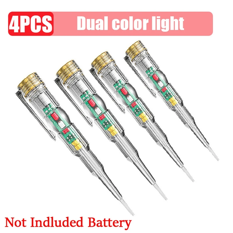 N15R-4PC Intelligent Induction Power Voltage Detector Pen 24-250V Circuit Tester Electrical Screwdriver Indicator Electrician