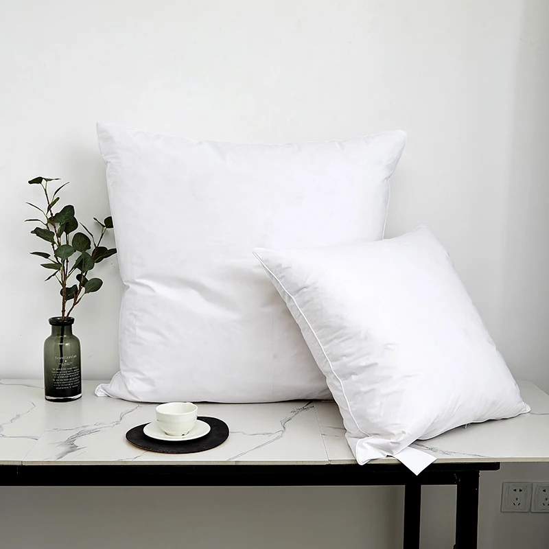 White Goose Feather Down Bed Pillows for Sleeping Multi-Size 5 Star Hotel Soft Pillow Core for Back, Stomach or Side Sleepers 4