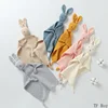 Soft Cotton Newborn Baby Muslin Comforter Blanket Baby Sleeping Rabbit Dolls Handkerchief Infants Soothe Appease Towel Bibs 2