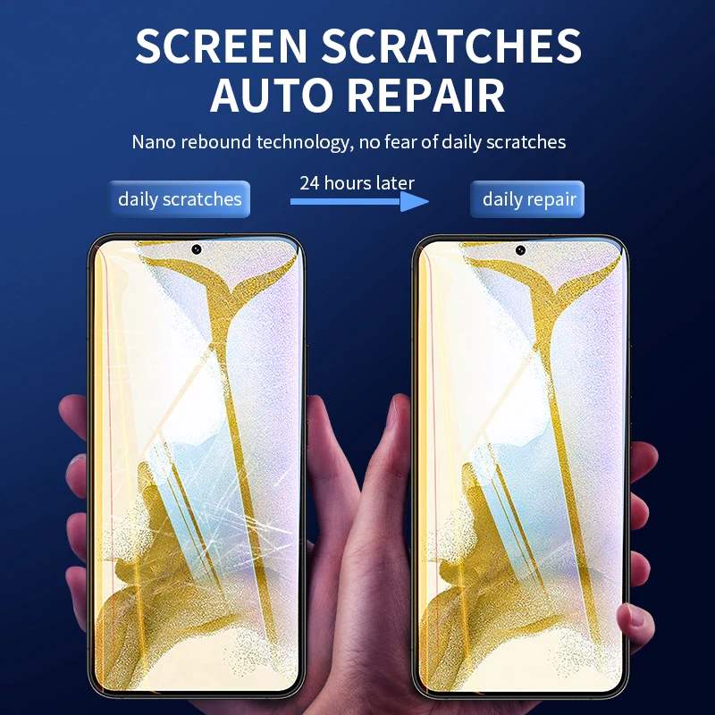 4PCS 하이드로 겔 필름 화면 보호기 삼성 갤럭시 S10 S20 S9 S21 S22 S23 Plus Ultra FE Note 20 8 9 10 화면 보호 필름