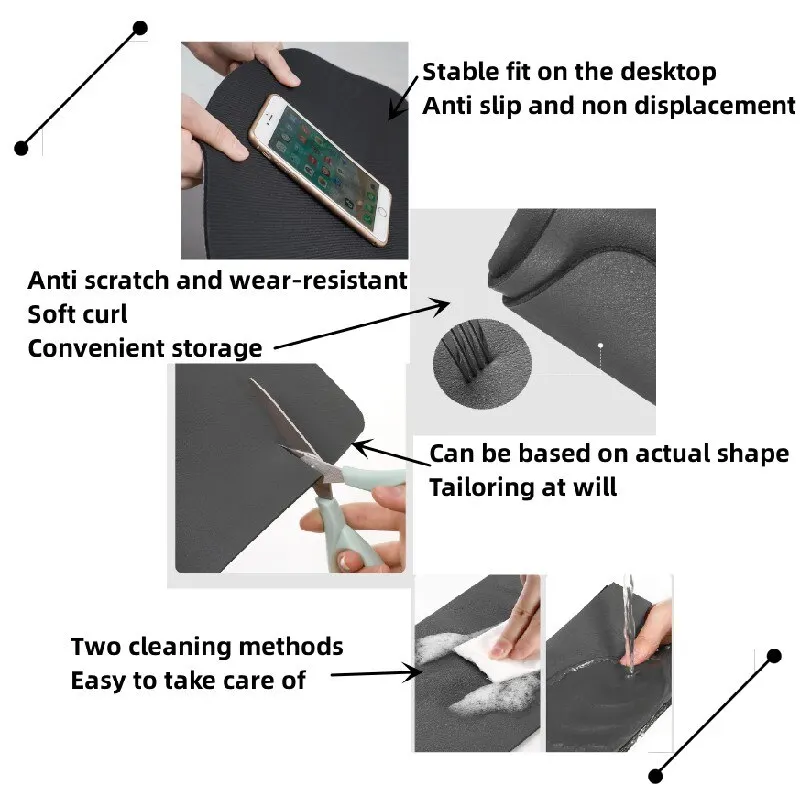 Description Picture 5 of item1pcs Tableware Mat Super Absorbent Coffee Plate Large Kitchen Absorbent Drying Pad Quick Drying Drainage Pad Gray Blue