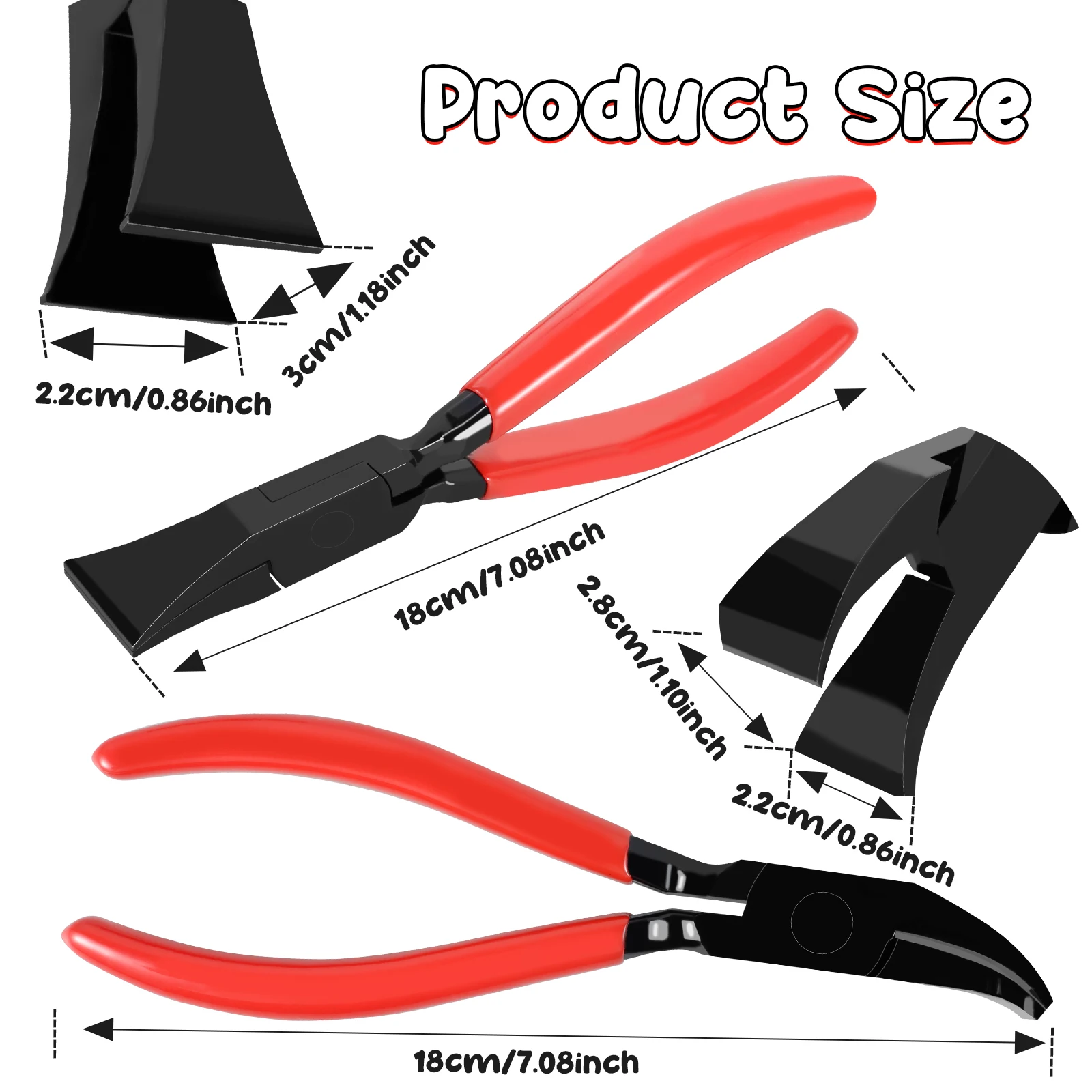 4Pcs/2set Metal Hand Plier 45° Bending Sheet Seamer Metal Sheet Bender Plier Premium Metal Sheet Straight Plier Hand Tool 3