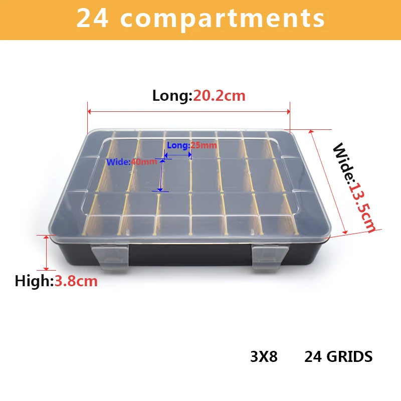 Fishing Tackle Bait Boxes Plastic Storage Organizer 6