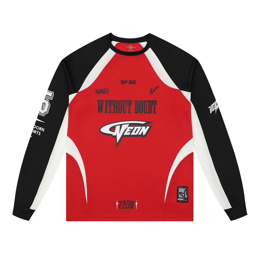 Basketball Jersey Long Sleeve Crew Neck T Shirt Quick Drying Breathable for Men Outdoor Gym