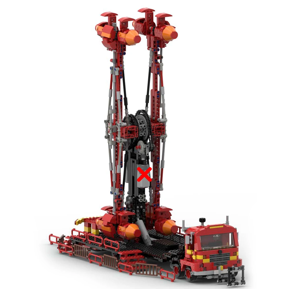 

Authorized MOC-52785 1650pcs+ DIY Assembly MOC Large Fairground Dive Bomber Model Building Bricks Set - Static / Dynamic Version