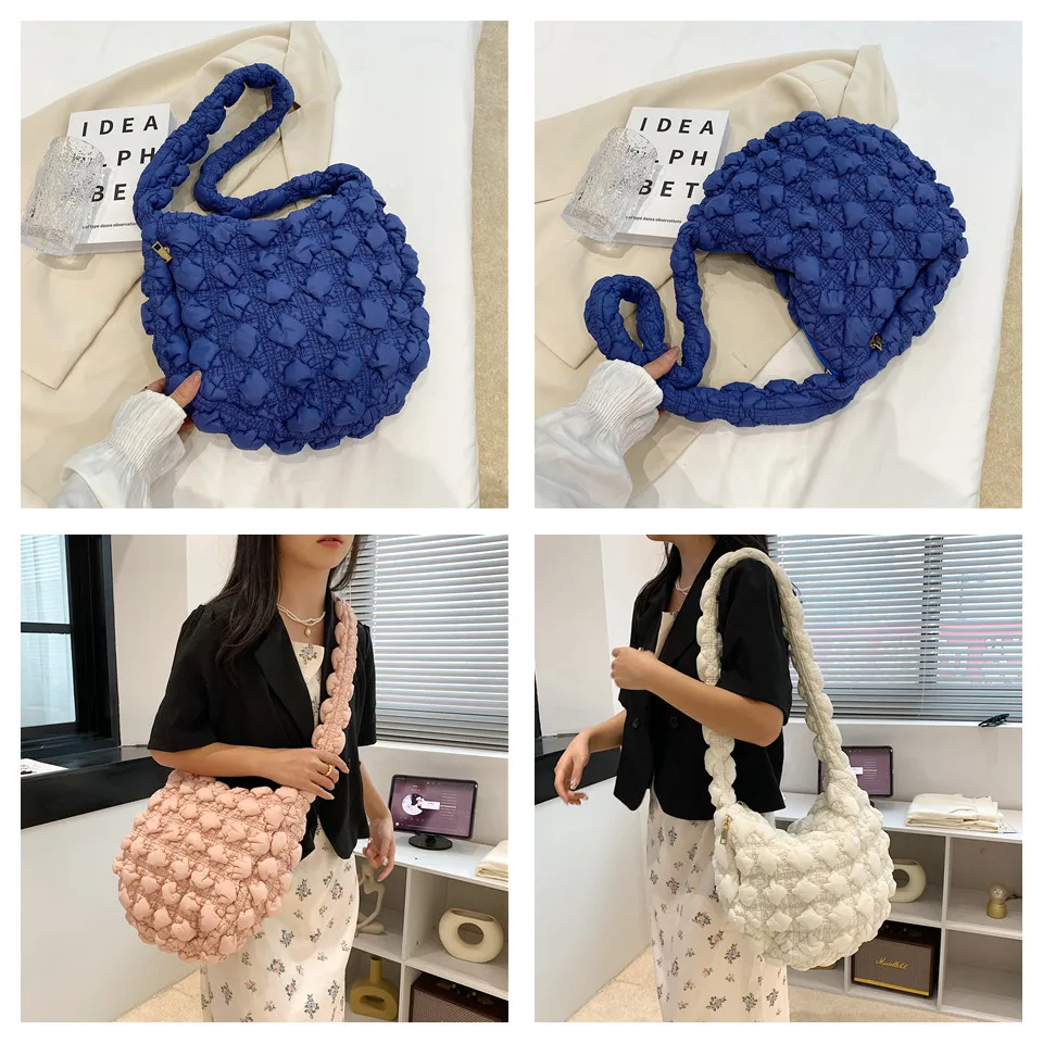 Women Nylon Handbags Female Single Shoulder Bags Ladies Tote Crossbody Pack Vintage Solid Messenger Bags