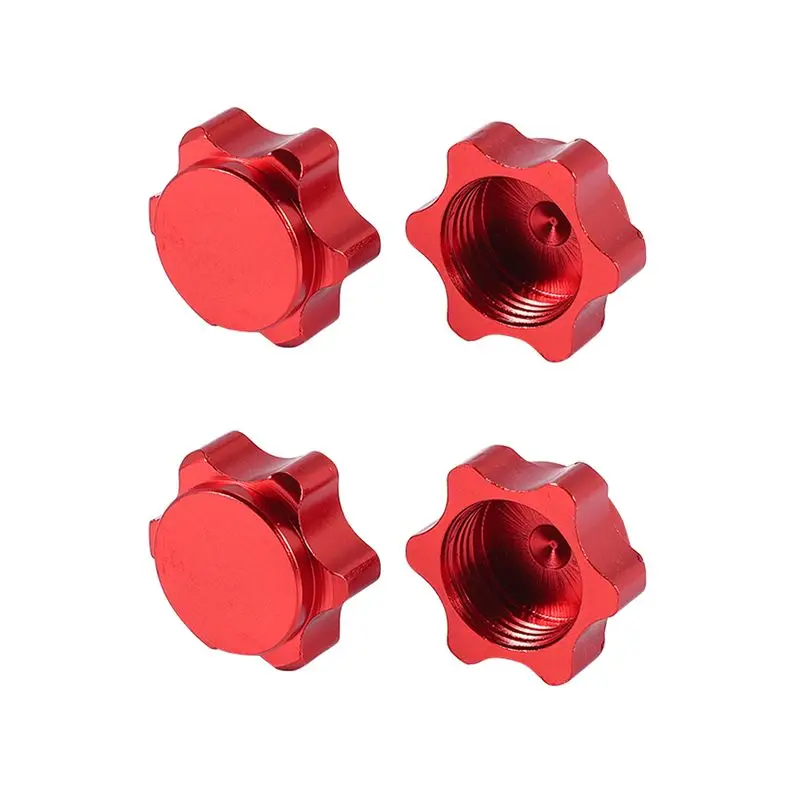 4개 알루미늄 휠 허브 커버 방진 커버 17mm 육각 너트 1/8 RC 자동차용