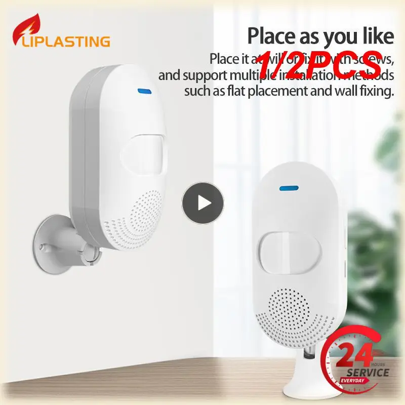 

1/2PCS Tuya Wifi Motion Sensor Human Body PIR Sensor with Siren Sound Alarm 80DB, Smart Life App for Home Automation Smart Alarm