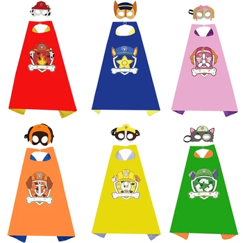 1Set Paw Patrol Toy Set Halloween Marshall Rubble Chase Character Party Cosplay Cosplay Costume Mask Cloak Kid’s Toys