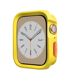 Premium Shockproof TPU Protective Case for Apple Watch - Soft Bumper Cover (Yellow)