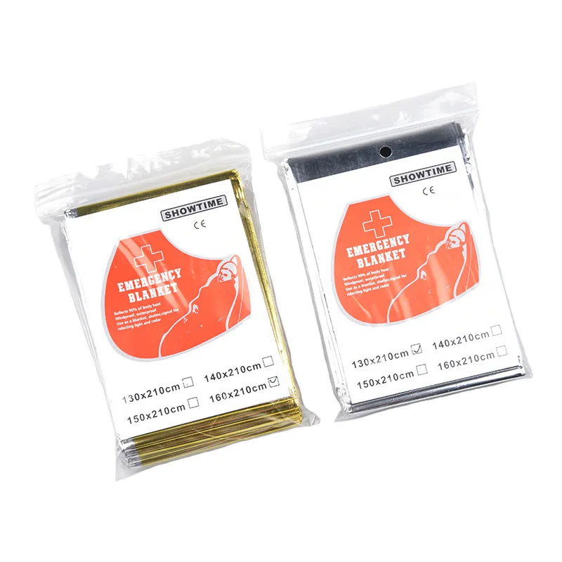 Emergency Blanket Outdoor Survival Rescue First Aid Foil Thermal Hypothermia Windproof Multi-use Camping
