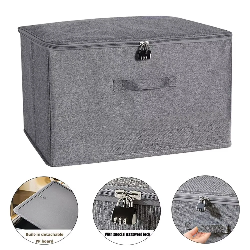Clothes storage Box with zipper Large Capacity Folding Clothes Quilts Organizer Bag Wardrobe Organizer Underwear Storage Box