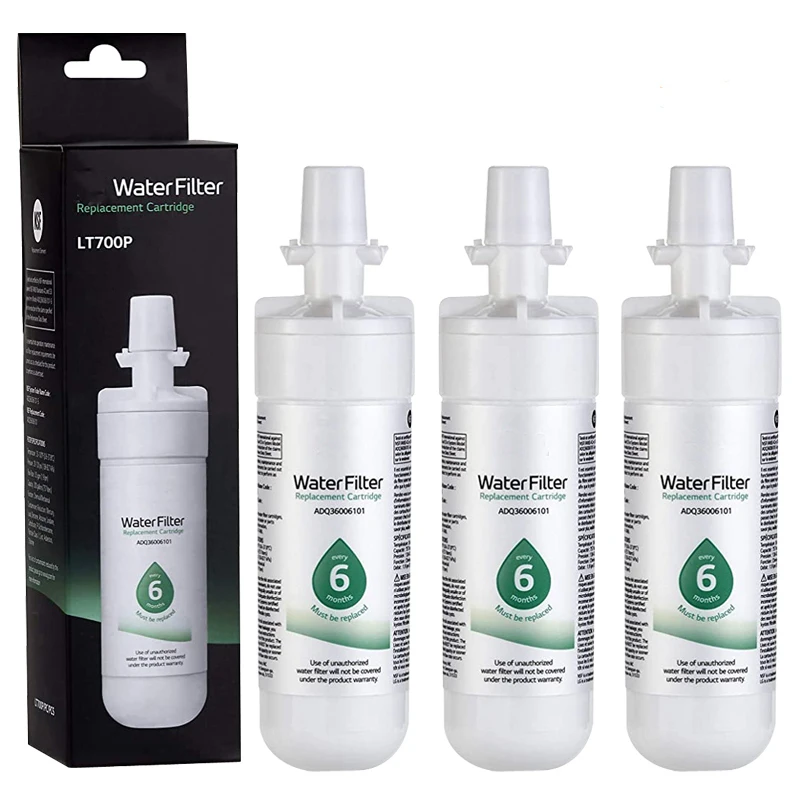 LG LT700P 냉장고 정수 필터 교체, 적합한 모델 ADQ36006101, ADQ36006113, ADQ75795103 또는 AGF80300702 