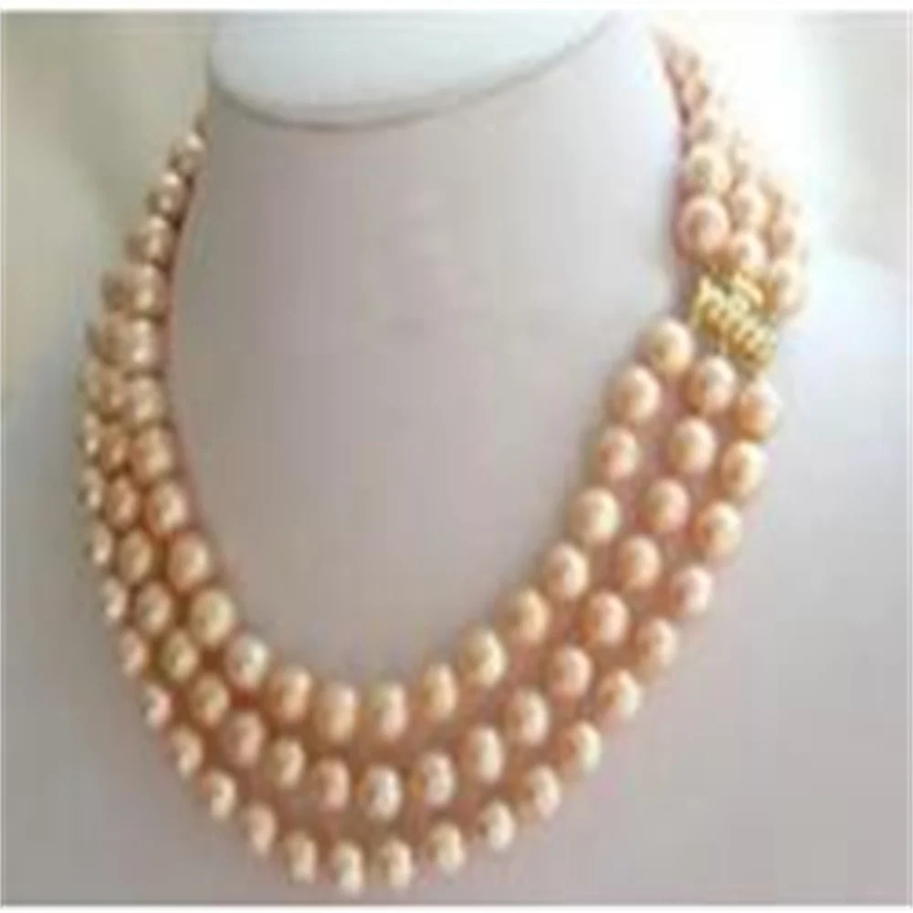 3-rows-8-9mm-round-pink-south-sea-pearls-necklace-17''18''19''