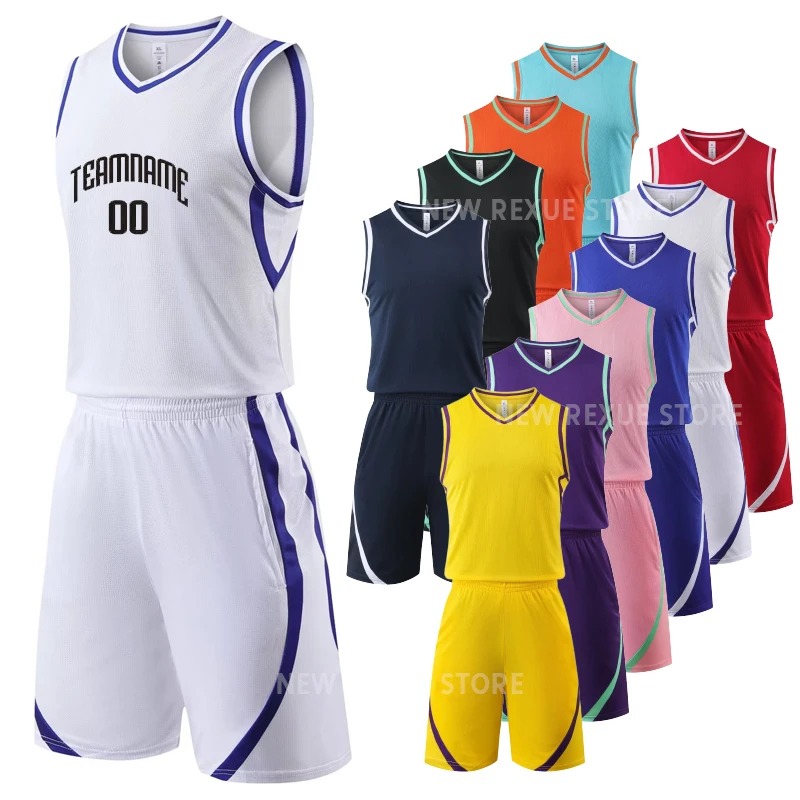 Customize Adult Children Basketball Sport Shirts Blank Basketball Uniforms Breathable Training Team Professional Match Jersey