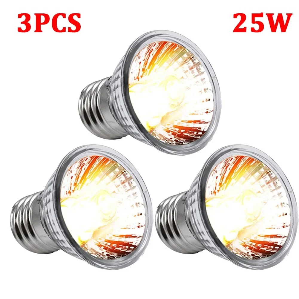 1-3 шт. Лампа для рептилій 25/50/75 Вт UVA+UVB 3.0 Лампа для тепла домашніх тварин Лампа Черепаха Гріється УФ-лампочки Амфібія Ящірка Контроль температури