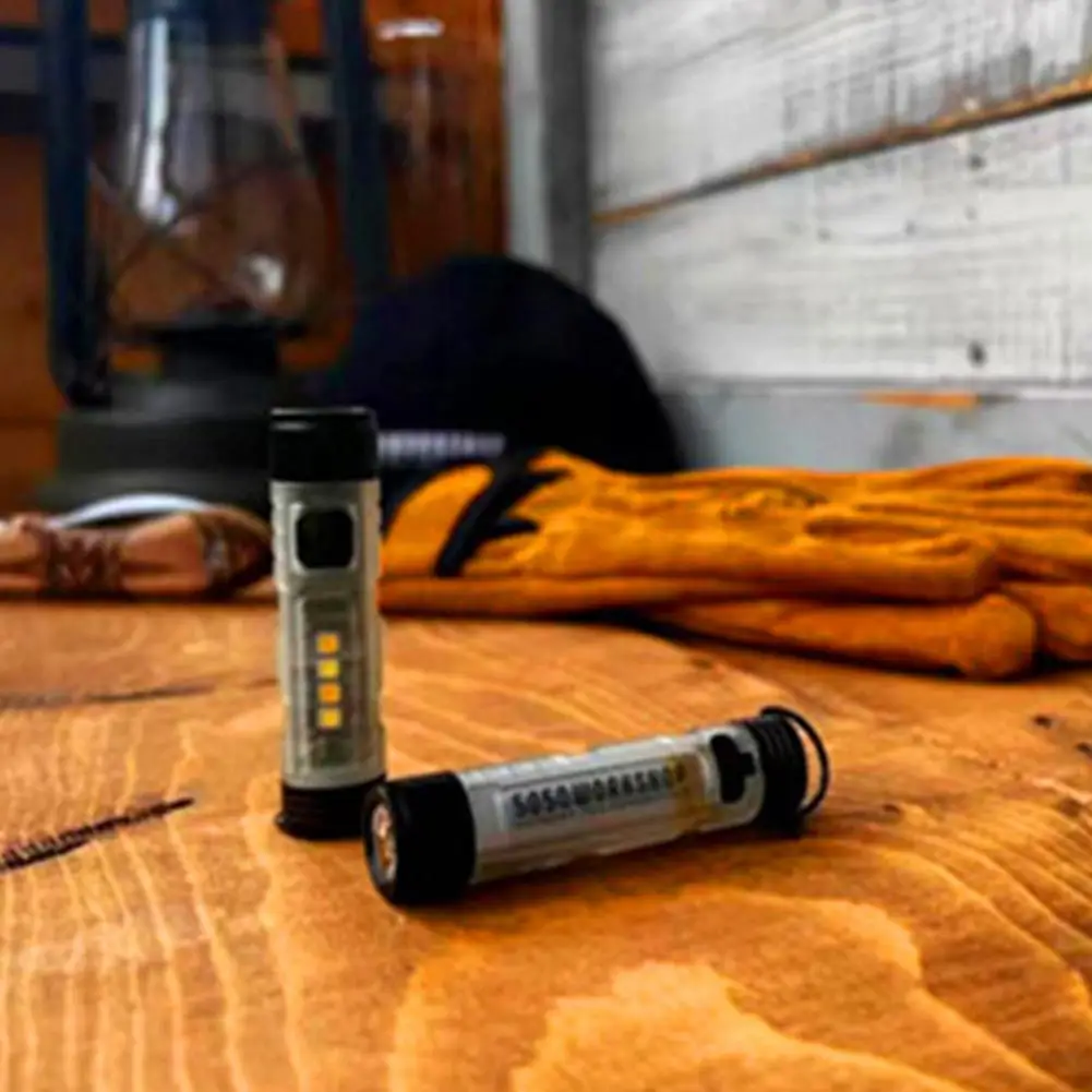 Gopeak Taschen-Mini-Taschenlampe Outdoor Schlüsselanhänger Umgebungslicht LED Lange Akkulaufzeit Katastrophenhilfe Notfall 5050 Kleine Leuchte – Detail 10