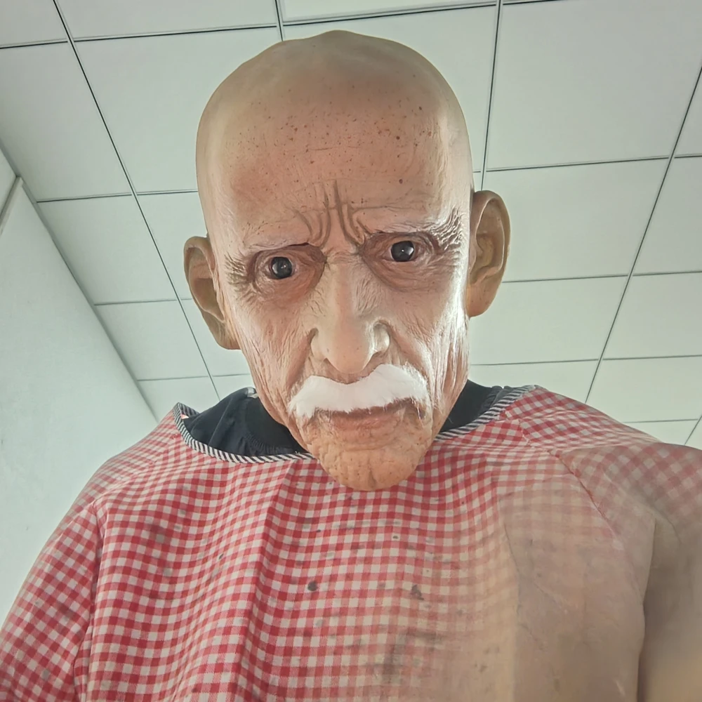 Realistic Old Man Latex Mask - Halloween Costume Party Prop