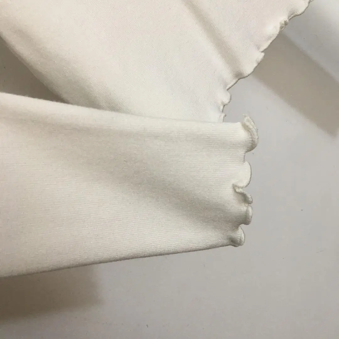

New Summer Slim Short Long-Sleeved Knitting Bottoming in Solid Color