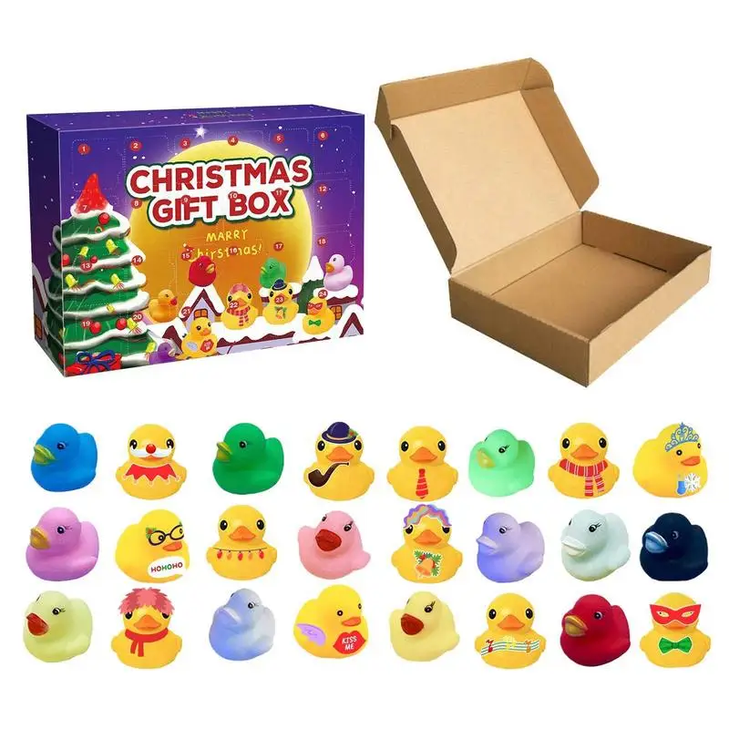 

Advent Calendar 2023 DIY Cute Rubber Duck 24 Days Fun Countdown Calendar For Kids And Adults Surprise Gift Set With 24 Rubber