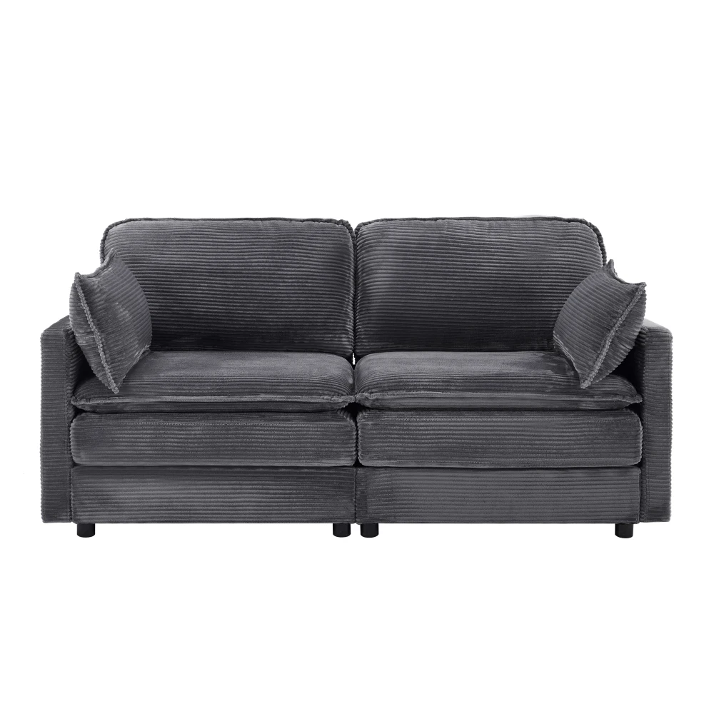 Modernes, minimalistisches 2-Sitzer-Sofa – hochdichter Schaumstoff, bequem und geräumig, leicht zu reinigen, klein, platzfreundlich für das Wohnzimmer – Detail 15