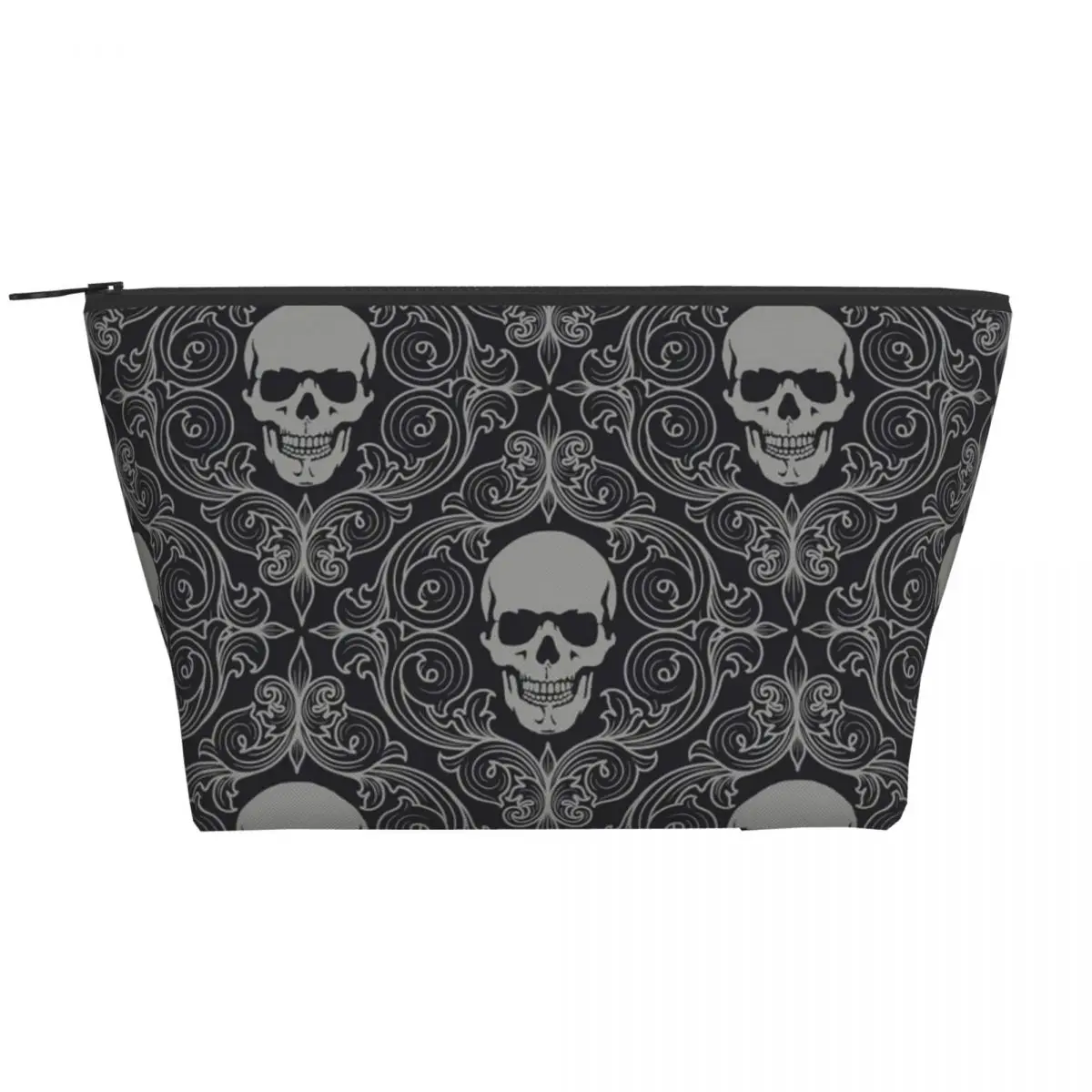 

Skull Trapezoidal Portable Makeup Bags Daily Storage Bag Cosmetic Case for Travel Toiletry Jewelry Bag
