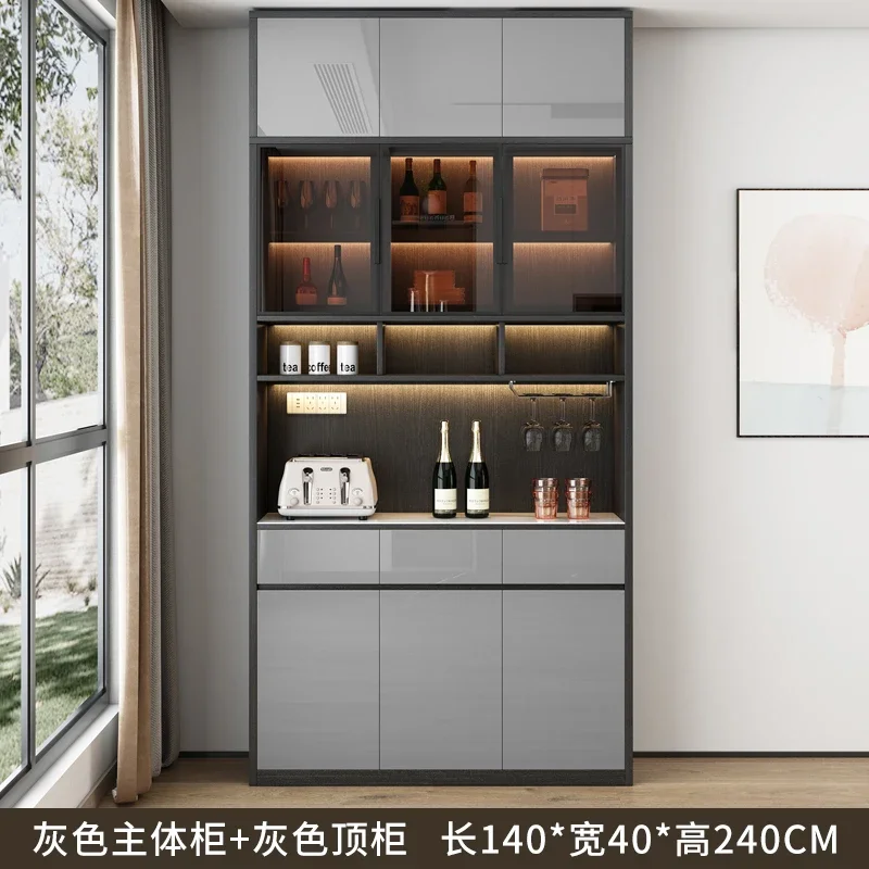 Tea Bar Wine Cabinet Modern Simple Side High Cabinet Luxury Living Room Dining Room Storage Locker Home Furniture KMWC