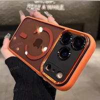 Luxury Magnetic Metal Lens Bumper Protection Case For iPhone 17 Air 16 15 14 13 12 11 Pro Max Plus Wireless Charge Hard Cover 2
