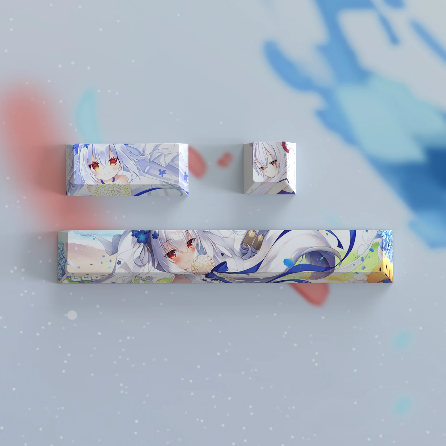 Azur Lane Keycaps Grupo Barra de Espaço 6.25u Esc 2.25u Entrar Pbt Tintura Subbed Anime Gaming Agir Perfil Cereja Chaves - Imagem 3