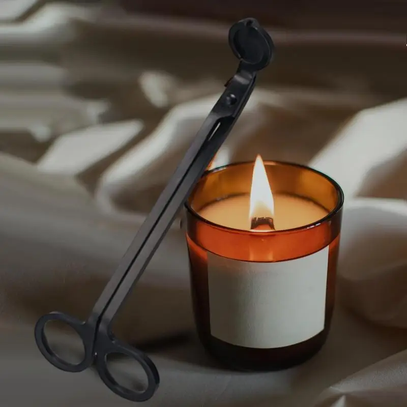 Wick Trimmer Polished Stainless Steel Candle Snuffer Controllable Candle Accessory Candle Cutter Tool Allow Cleaner Burn Prevent 5