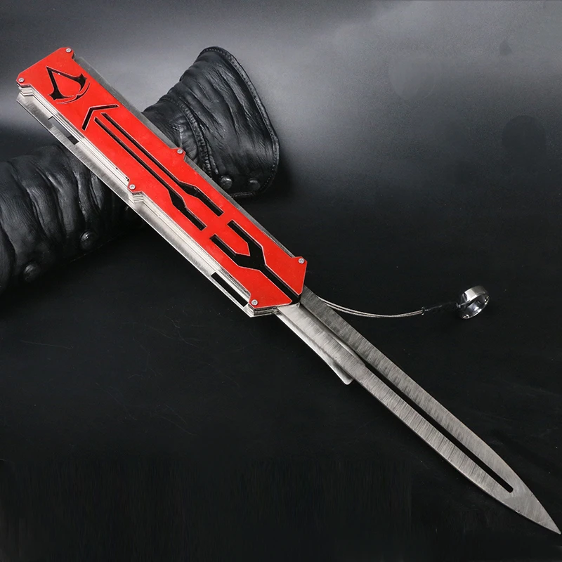 

2022 new stainless steel blade hidden sword action movie weapon puppet hidden sword Edward weapon hidden sword can be ejected