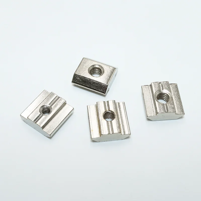 100p/ T Block Square Nut M3 M4 M5 M6 M8 T-Track Sliding Hammer Nut for 3d printer 3030 4040 4545 Aluminum Connector Profile