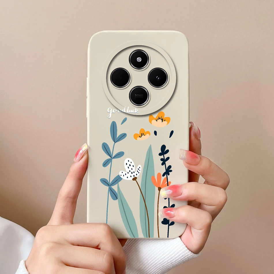 Leisure Flowers Soft Silicone Phone Case with Enhanced Lens Protection