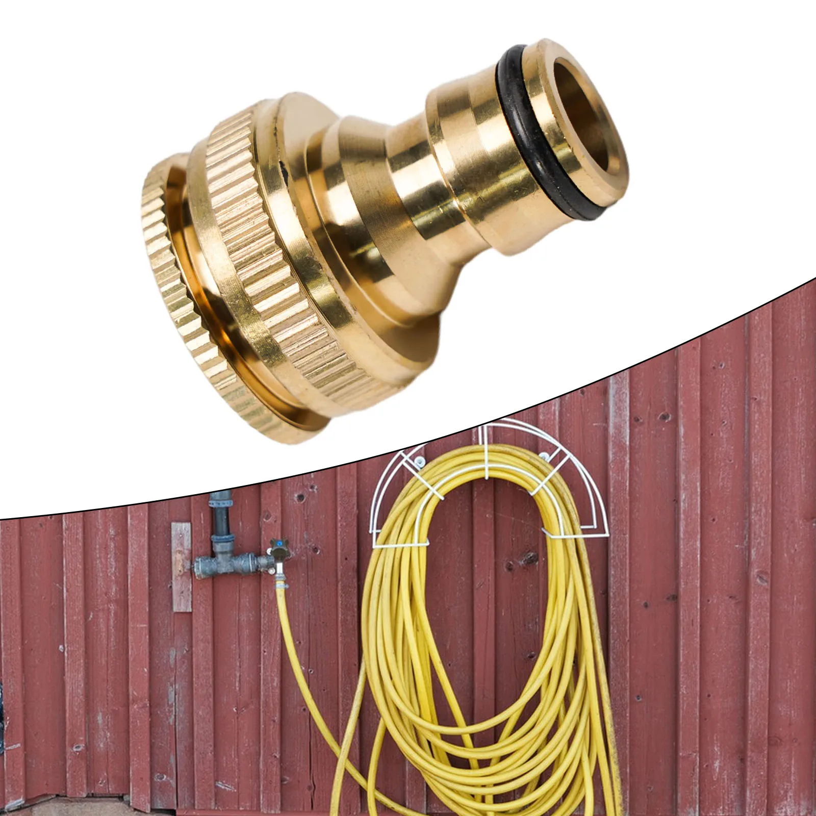 

High Quality Brand New Connector Adaptor 3/4 1/2 Connection With Water Hose Connector Golden Tools Watering Equipment