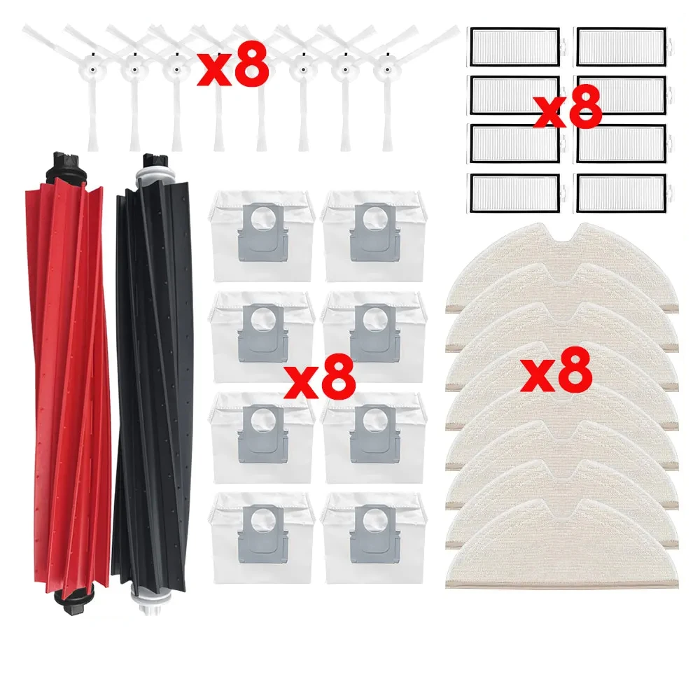 Roller Side Brush Filter Mop Dust Bag Accessories