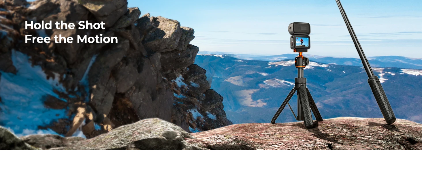 K&F CONCEPT Magnetisches Schnellwechsel-Stativ 25.6" 65 cm für DJI Osmo Action 6 Osmo Nano mit 360° Kugelkopf Vlogging-Ständer Z – Detail 2
