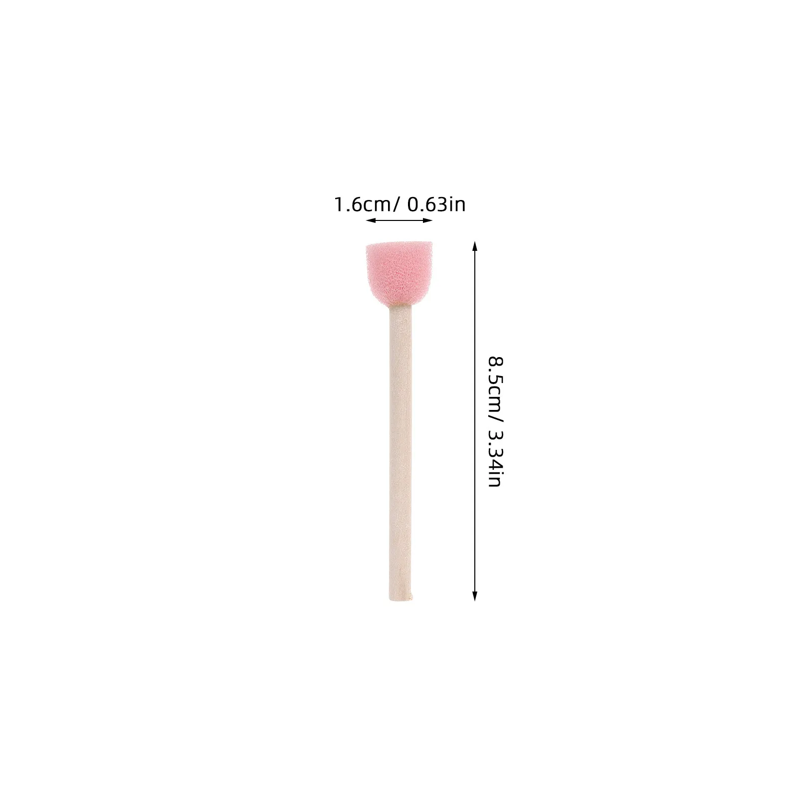 40Pcs 라운드 스폰지 브러쉬 세트 나무 손잡이 소프트 헤드 페인팅 예술 공예 유치원 손가락 페인팅 도구