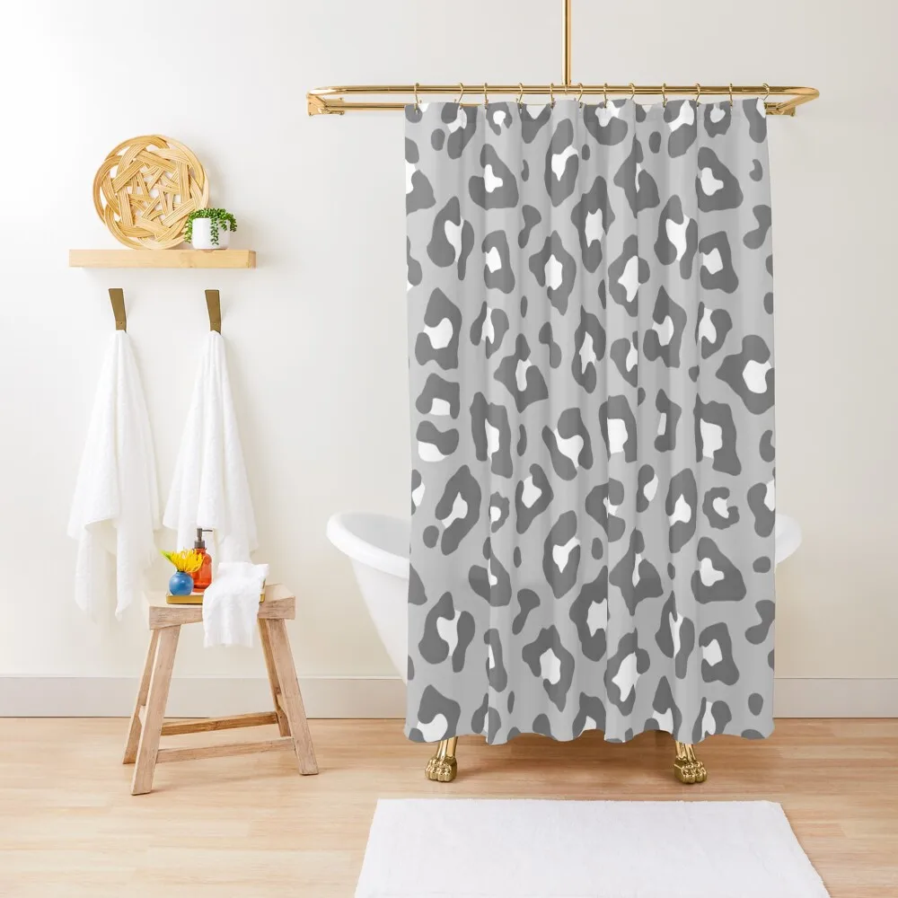 

Light Grey Leopard Shower Curtain For Bathrooms With Beautiful Designs Bathroom And Shower Products Bathroom Fabric Curtain