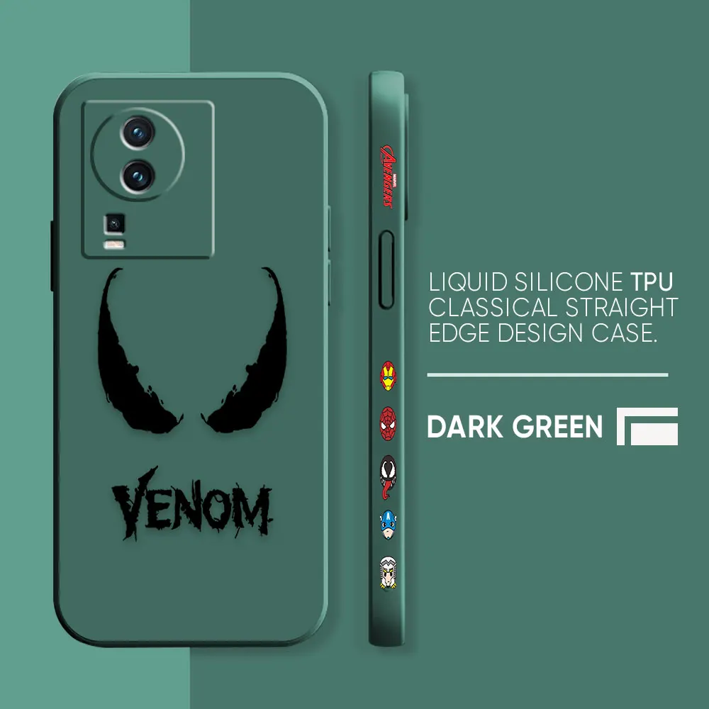 thumbnail image 1 of Case For VIVO IQOO 5 7 8 9 10 11 Pro 5G Z6 Z7 NEO3 5 5S 6 7 Colour Simple Liquid Silicone Case Marvel Comics Venom, 1 of 5