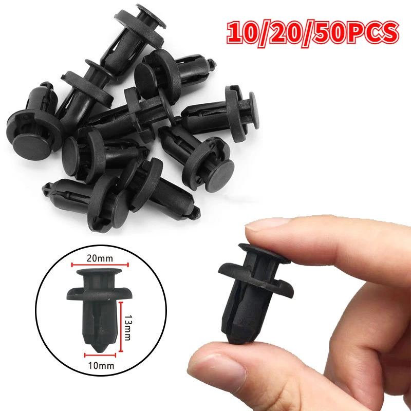 

10/20/50PCS 10mm Diameter 10mm Vehicle Car Bumper Door Panel Fender Liner Clips Retainer Plastic Auto Fasteners Rivets Clips