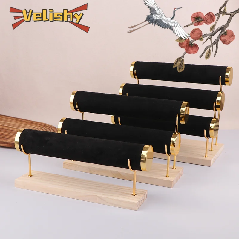 1/2/3-Layer Jewelry Display Stand Wooden Jewelry Bracelet Watch Display Holder for Women Men watch display stand