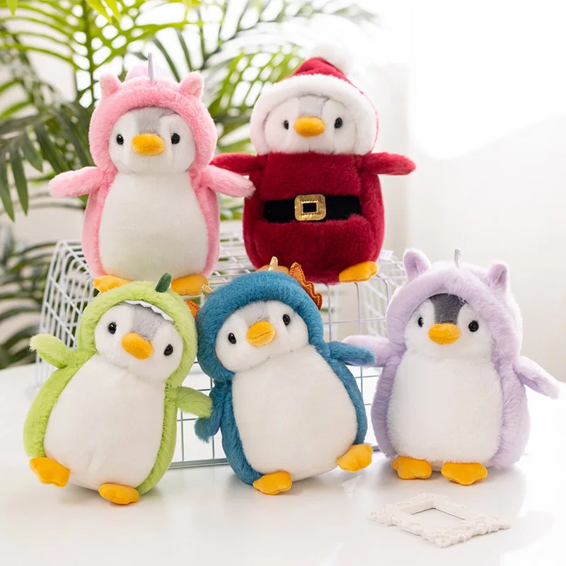 Pingüino de peluche Kawaii para niñas, juguete de peluche suave de