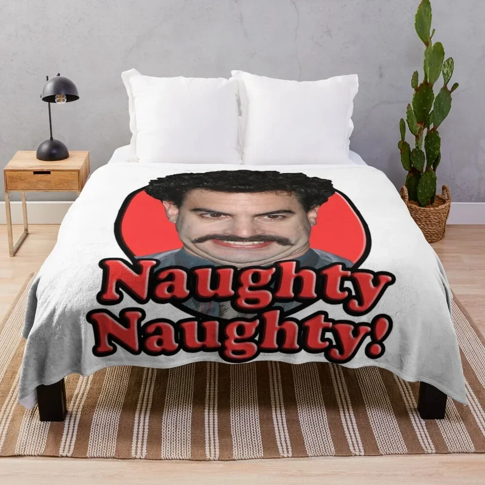 Borat, Naughty Naughty Throw Coperta Divani Decorativi Per Neonati Coperte Per Coperte Per Bambini